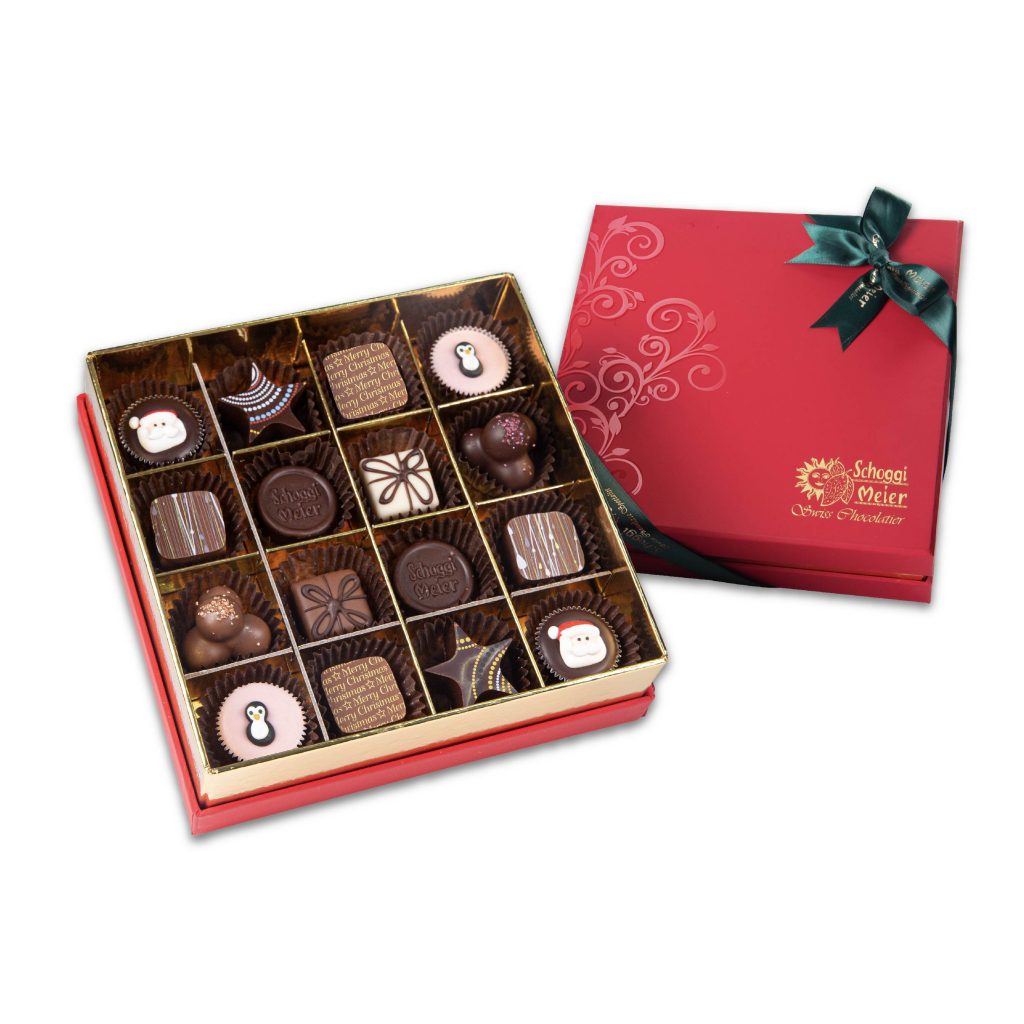 Luxurious Christmas Praline Gift Box Pcs Schoggi Meier